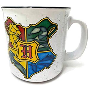 Silver Buffalo Harry Potter Hogwarts Crest Camper Ceramic Mug, 20 Ounces