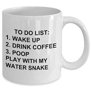 Water Snake Mug for Animal Lovers To Do List Funny Coffee Mug Tea Cup Gag Mug for Men Women