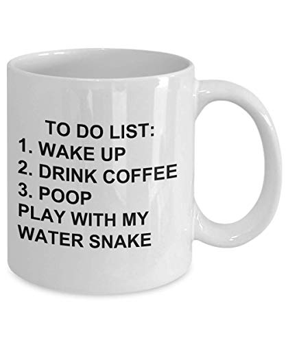 Water Snake Mug for Animal Lovers To Do List Funny Coffee Mug Tea Cup Gag Mug for Men Women