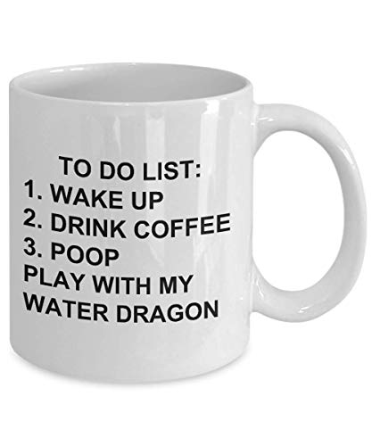 Water Dragon Mug for Animal Lovers To Do List Funny Coffee Mug Tea Cup Gag Mug for Men Women