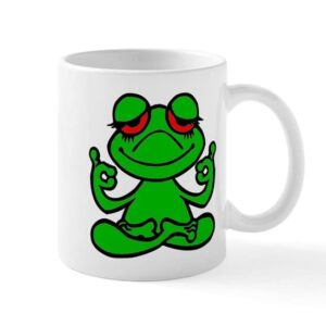 cafepress frog lotus mugs ceramic coffee mug, tea cup 11 oz