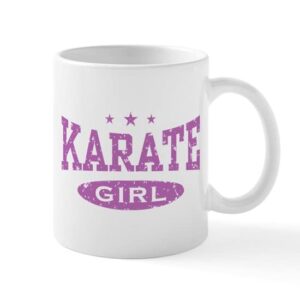 cafepress karate girl mug ceramic coffee mug, tea cup 11 oz