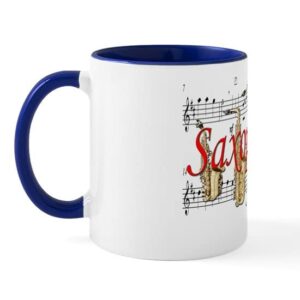 cafepress saxophone mug ceramic coffee mug, tea cup 11 oz