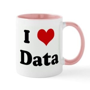 cafepress i love data mug ceramic coffee mug, tea cup 11 oz