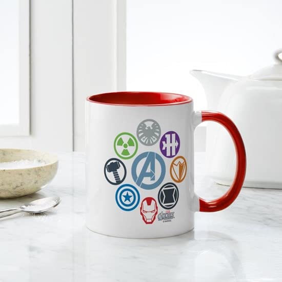 CafePress Avengers Icons Mug Ceramic Coffee Mug, Tea Cup 11 oz