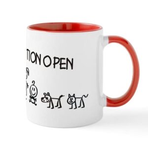 cafepress stick figure family man position open mug ceramic coffee mug, tea cup 11 oz
