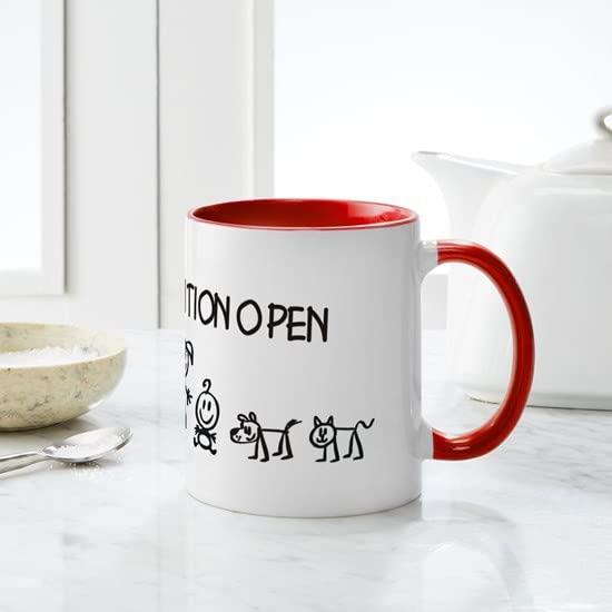 CafePress Stick Figure Family Man Position Open Mug Ceramic Coffee Mug, Tea Cup 11 oz