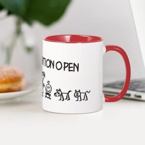 CafePress Stick Figure Family Man Position Open Mug Ceramic Coffee Mug, Tea Cup 11 oz