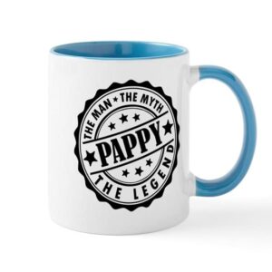 cafepress pappy the man the myth the legend mugs ceramic coffee mug, tea cup 11 oz