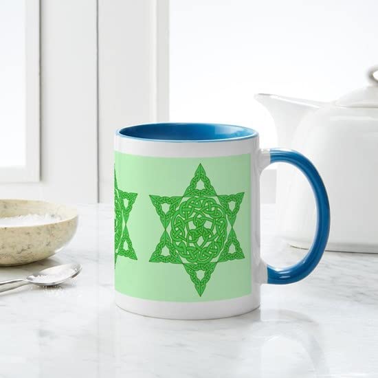 CafePress Celtic Star Of David Mug Ceramic Coffee Mug, Tea Cup 11 oz