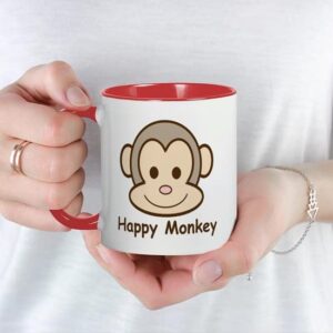 CafePress Happy Monkey Mug Ceramic Coffee Mug, Tea Cup 11 oz