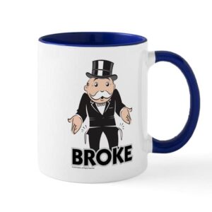 cafepress monopoly broke ceramic coffee mug, tea cup 11 oz