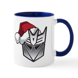 cafepress transformers decepticon santa ceramic coffee mug, tea cup 11 oz