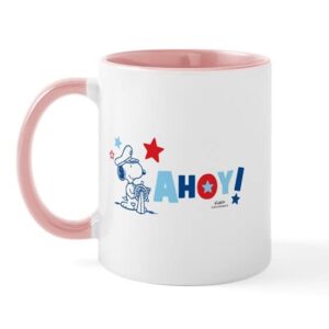 cafepress snoopy ahoy mugs ceramic coffee mug, tea cup 11 oz