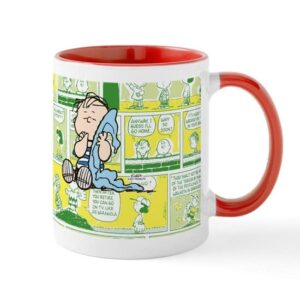 cafepress peanuts linus comic strip ceramic coffee mug, tea cup 11 oz