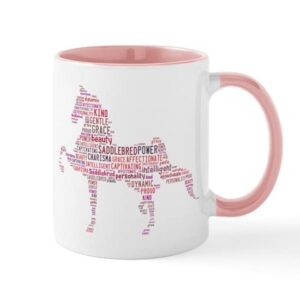 cafepress saddlebred art in pink mugs ceramic coffee mug, tea cup 11 oz