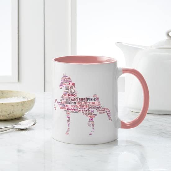 CafePress Saddlebred Art In Pink Mugs Ceramic Coffee Mug, Tea Cup 11 oz