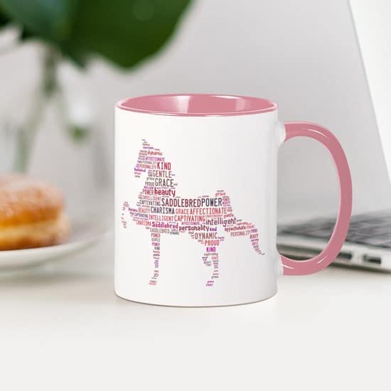 CafePress Saddlebred Art In Pink Mugs Ceramic Coffee Mug, Tea Cup 11 oz