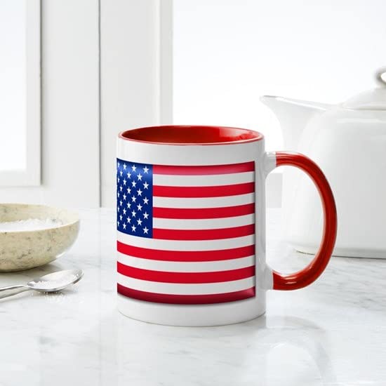 CafePress American Flag (Stars And Stri Mug Ceramic Coffee Mug, Tea Cup 11 oz