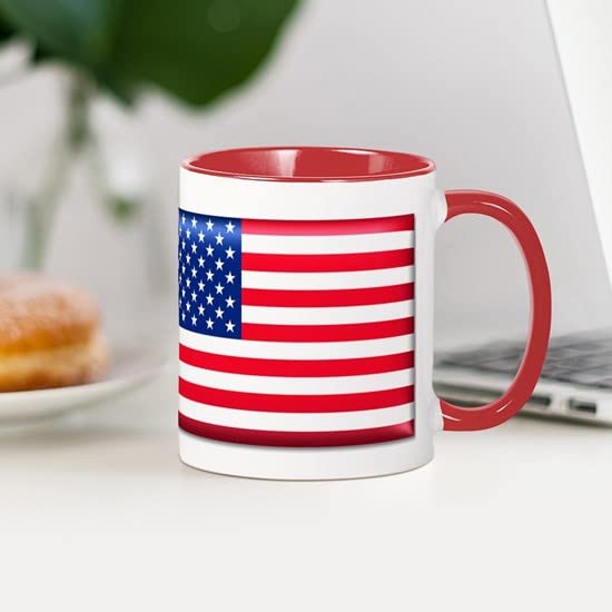 CafePress American Flag (Stars And Stri Mug Ceramic Coffee Mug, Tea Cup 11 oz