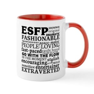 cafepress esfp performer myers briggs personality mugs ceramic coffee mug, tea cup 11 oz
