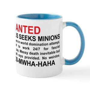 cafepress evil genius seeks minions mug ceramic coffee mug, tea cup 11 oz