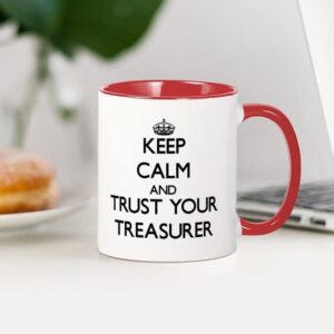 CafePress Keep Calm And Trust Your Treasurer Mugs Ceramic Coffee Mug, Tea Cup 11 oz