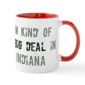 cafepress big deal in indiana mug ceramic coffee mug, tea cup 11 oz