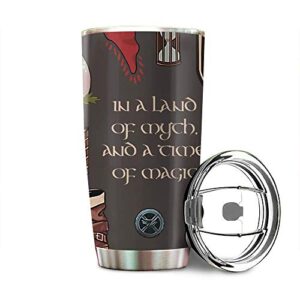in a land of myth and a time of magic_merlin stainless steel tumbler 20oz & 30oz travel mug