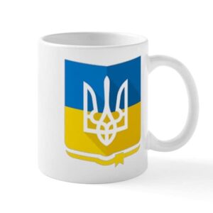 cafepress bendera ukraina mugs ceramic coffee mug, tea cup 11 oz