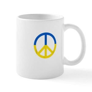 cafepress peace for ukraine lover i stand with ukraine mugs ceramic coffee mug, tea cup 11 oz
