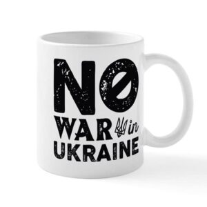 cafepress no war in ukraine ceramic coffee mug, tea cup 11 oz