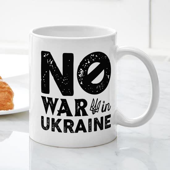 CafePress No War In Ukraine Ceramic Coffee Mug, Tea Cup 11 oz