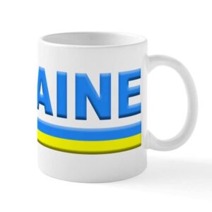 cafepress pro ukraine pride ukrainian flag ??????? mugs ceramic coffee mug, tea cup 11 oz