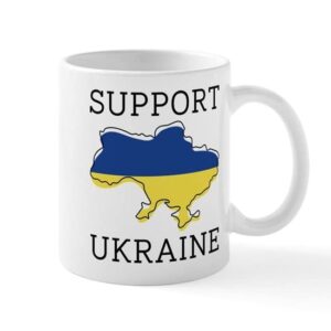 cafepress support ukraine ceramic coffee mug, tea cup 11 oz