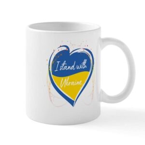 cafepress i stand with ukraine mugs ceramic coffee mug, tea cup 11 oz