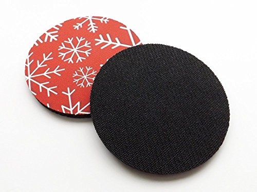 Snowflake Coasters Set of 4 or 6 Christmas Seasonal Holiday Decor Choice of Color