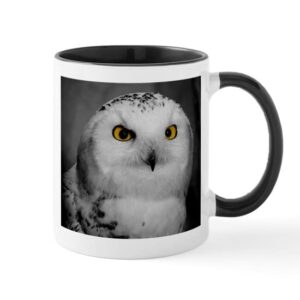 cafepress snowy owl oscar mugs ceramic coffee mug, tea cup 11 oz