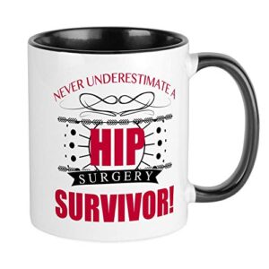 cafepress hip surgery survivor mugs ceramic coffee mug, tea cup 11 oz