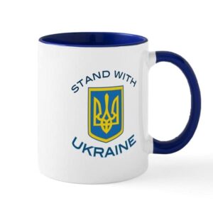 cafepress stand with ukraine mugs ceramic coffee mug, tea cup 11 oz