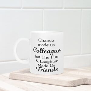 Funny Mug The Fun and Laughter Made Us Friends Family Coffee Mugs 11oz Ceramic Inspirational Quote Cup Gaming Coffee Mug Gift for Friends Coworkers Employee Thoughtful Graduation