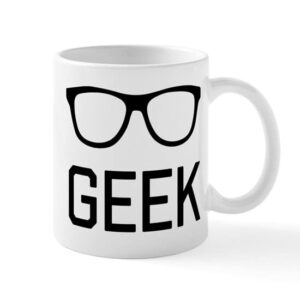 cafepress geek glasses ceramic coffee mug, tea cup 11 oz