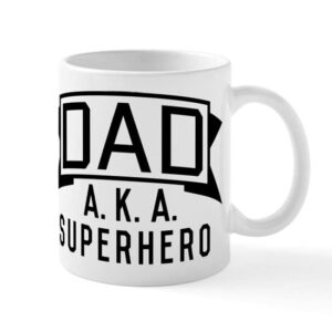 cafepress superhero dad ceramic coffee mug, tea cup 11 oz