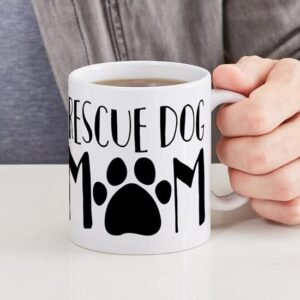 CafePress Rescue Dog Mom Ceramic Coffee Mug, Tea Cup 11 oz