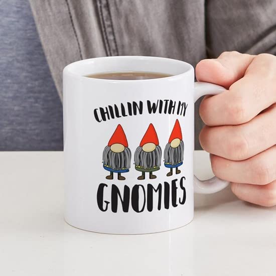 CafePress Chillin With My Gnomies 15 Oz Ceramic Large Mug Ceramic Coffee Mug, Tea Cup 11 oz