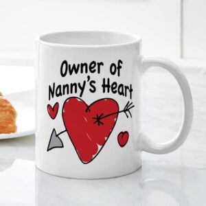 CafePress OWNER OF NANNY's HEART Mug Ceramic Coffee Mug, Tea Cup 11 oz