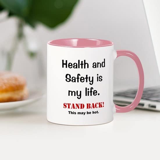 CafePress Health And Safety Officer Funny Warning Mug Ceramic Coffee Mug, Tea Cup 11 oz