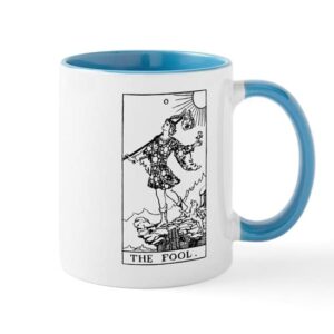 cafepress the fool rider waite tarot card mug ceramic coffee mug, tea cup 11 oz