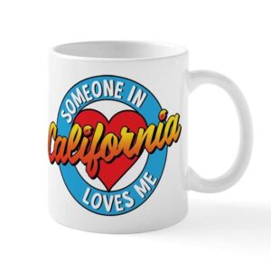 cafepress someone in california loves me ceramic coffee mug, tea cup 11 oz