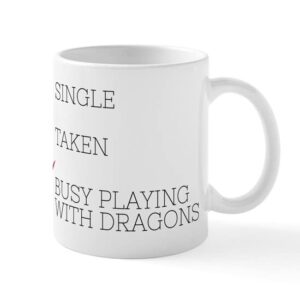 cafepress busy playing with dragons ceramic coffee mug, tea cup 11 oz